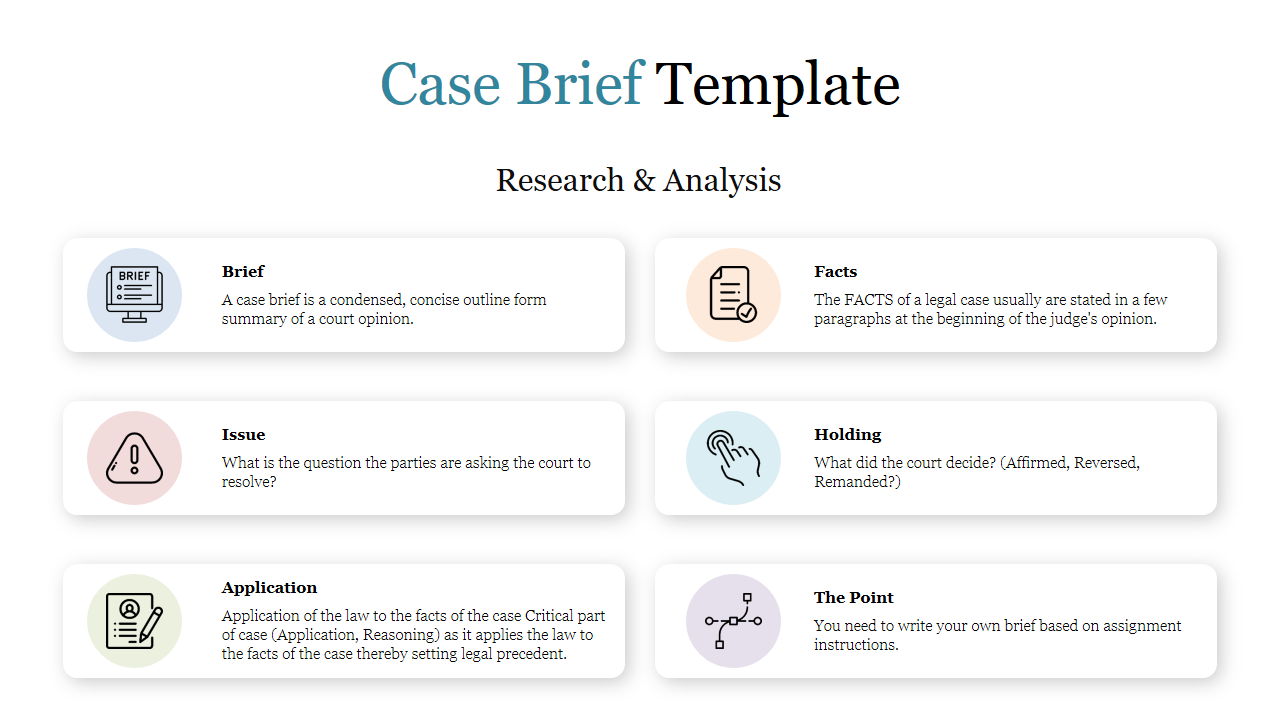Case Brief Template PowerPoint & Google Slides Presentation